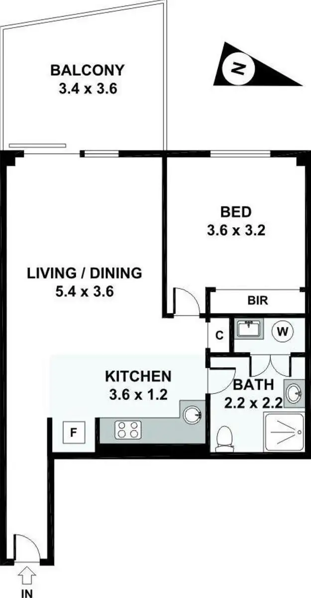 Floorplan of Homely unit listing, 1310/41-45 Waitara Avenue, Waitara NSW 2077
