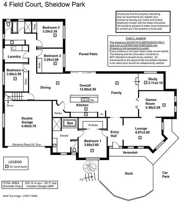 Floorplan of Homely house listing, 4 Field Court, Sheidow Park SA 5158