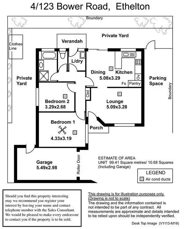Floorplan of Homely unit listing, 4/123 Bower Road, Ethelton SA 5015