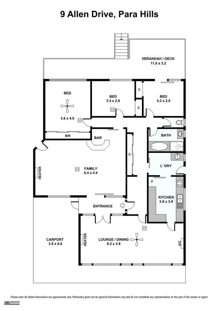 Floorplan of Homely house listing, 9 Allen Drive, Para Hills SA 5096