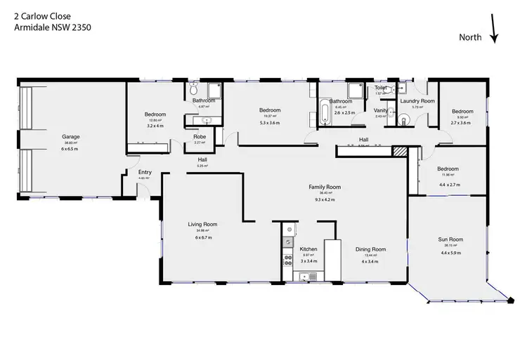 Floorplan of Homely house listing, 2 Carlow Close, Armidale NSW 2350