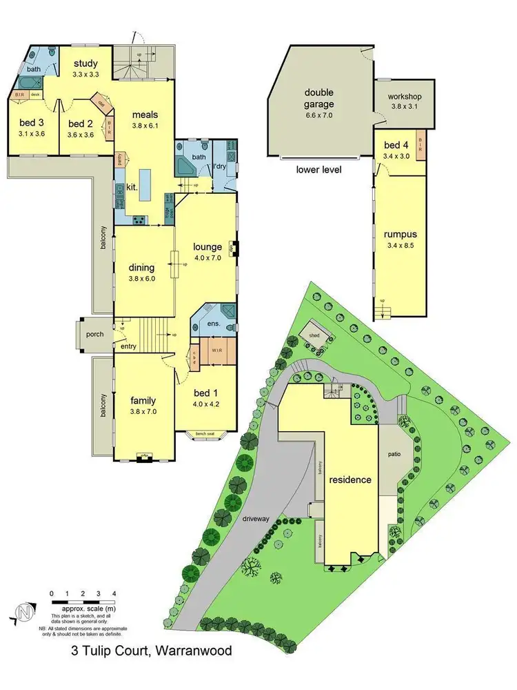 Floorplan of Homely house listing, 3 Tulip Court, Warranwood VIC 3134