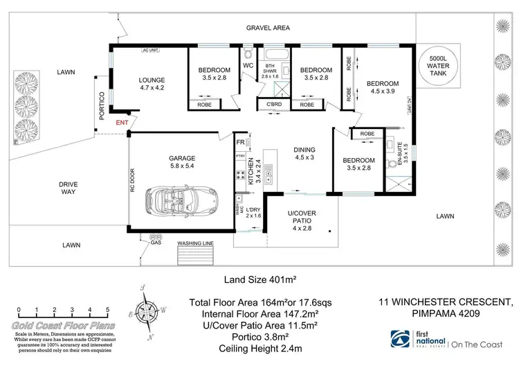 Floorplan of Homely house listing, 11 Winchester Crescent, Pimpama QLD 4209