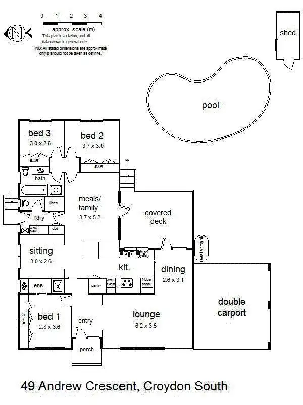 Floorplan of Homely house listing, 49 Andrew Crescent, Croydon South VIC 3136