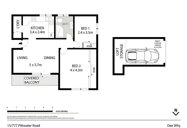Floorplan of Homely unit listing, 15/777 Pittwater Road, Dee Why NSW 2099