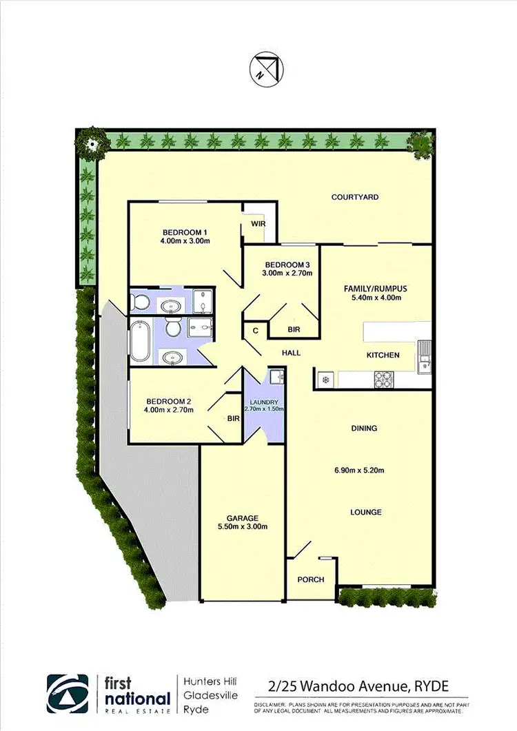 Floorplan of Homely villa listing, 2/25 Wandoo Avenue, Ryde NSW 2112