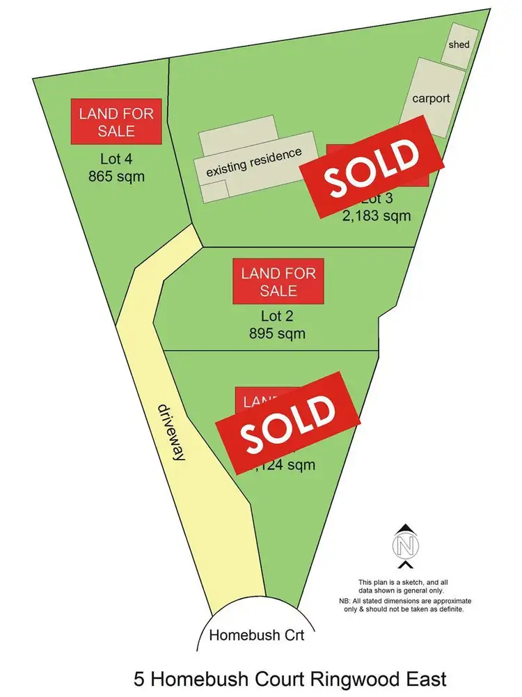 Floorplan of Homely land listing, 5-7 Homebush Court, Ringwood East VIC 3135