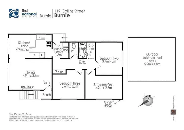 Floorplan of Homely house listing, 119 Collins Street, Brooklyn TAS 7320