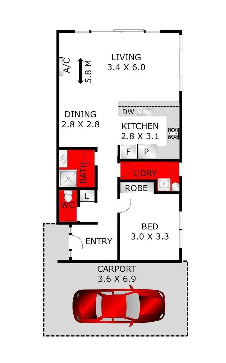 Floorplan of Homely unit listing, 2/23 Flinders Avenue, Lara VIC 3212