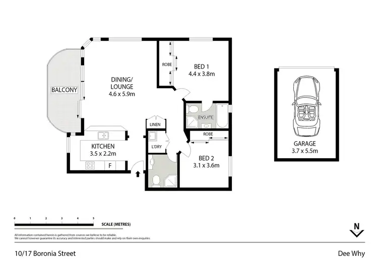 Floorplan of Homely unit listing, 10/17-19 Boronia Street, Dee Why NSW 2099