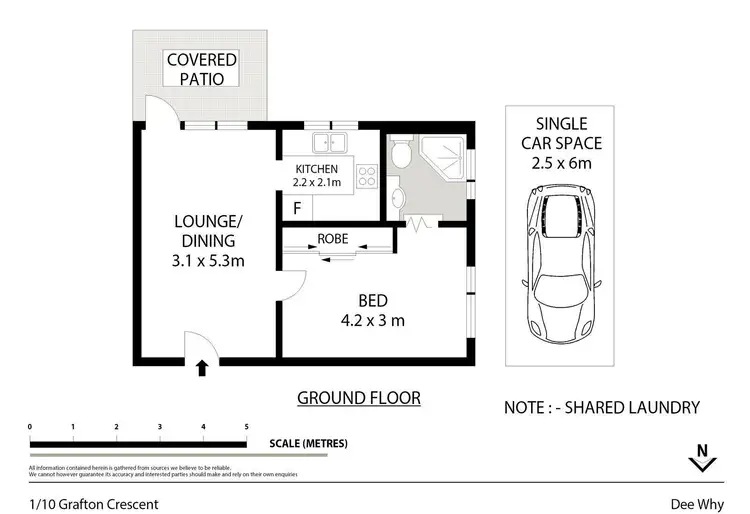Floorplan of Homely unit listing, 1/10 Grafton Crescent, Dee Why NSW 2099