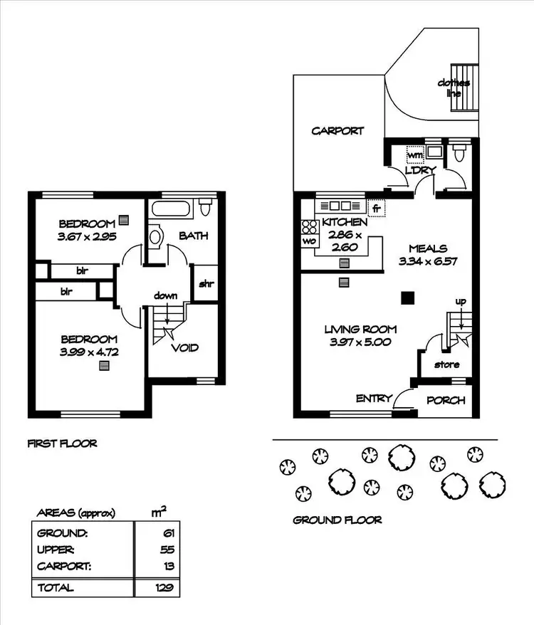 Floorplan of Homely townhouse listing, 7/230 Gover Street, North Adelaide SA 5006