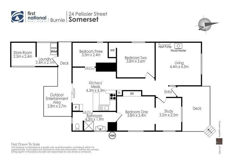 Floorplan of Homely house listing, 1/24 Pelissier Street, Somerset TAS 7322