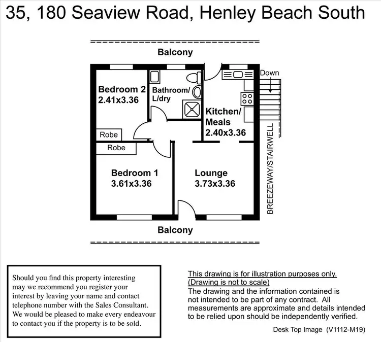 Floorplan of Homely unit listing, 35/180 Seaview Road, Henley Beach South SA 5022