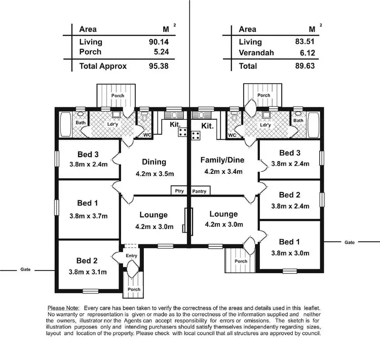 Floorplan of Homely house listing, 38 & 40 Heard Street, Elizabeth Downs SA 5113