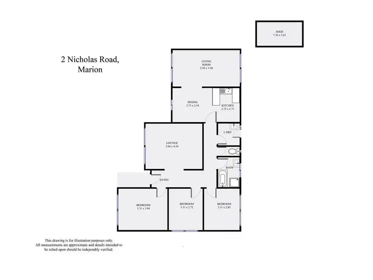 Floorplan of Homely house listing, 2 Nicholas Road, Marion SA 5043