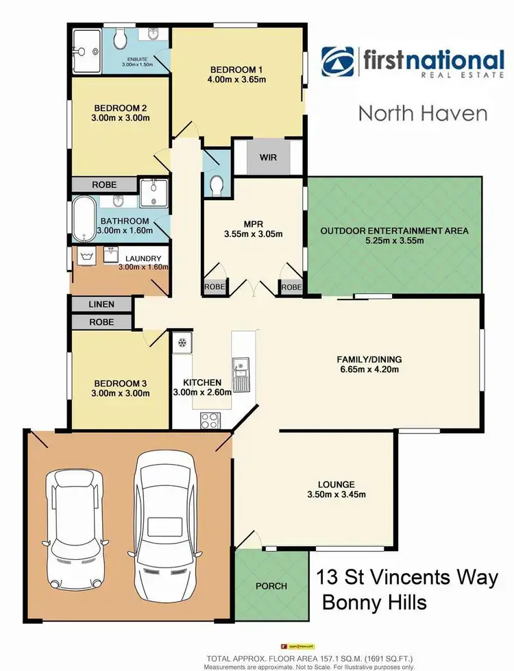 Floorplan of Homely house listing, 13 St Vincents Way, Bonny Hills NSW 2445