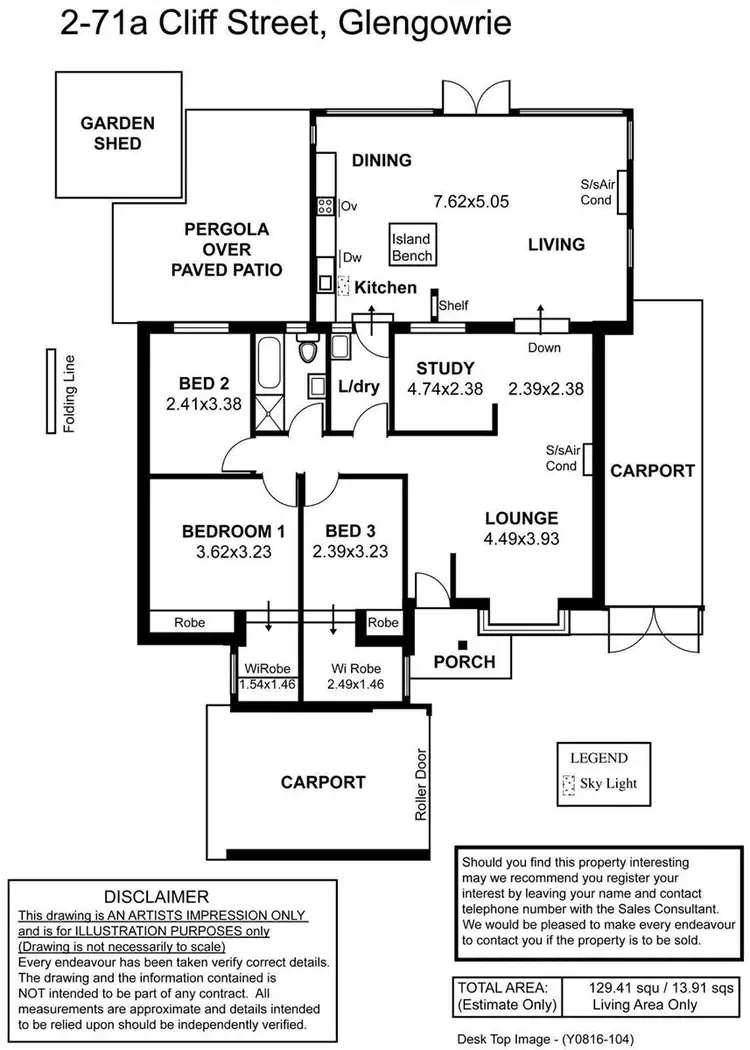 Floorplan of Homely unit listing, 2/71A Cliff Street, Glengowrie SA 5044