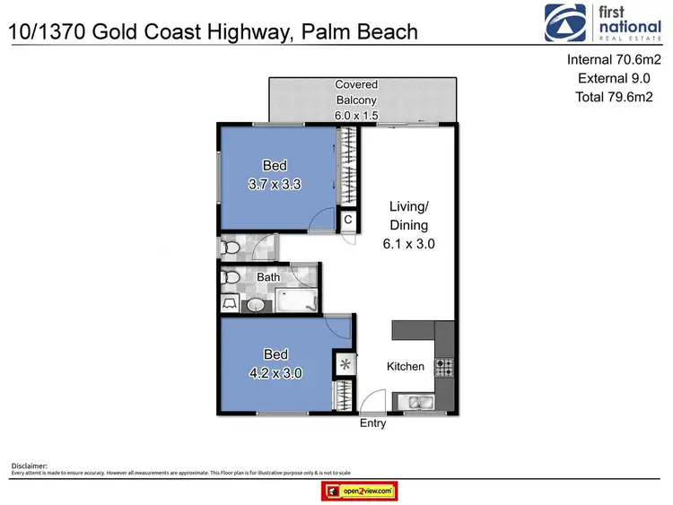 Floorplan of Homely unit listing, 10/1370 Gold Coast Highway, Palm Beach QLD 4221