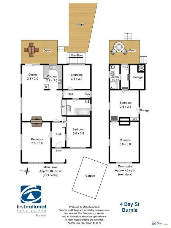 Floorplan of Homely house listing, 4 Bay Street, Parklands TAS 7320