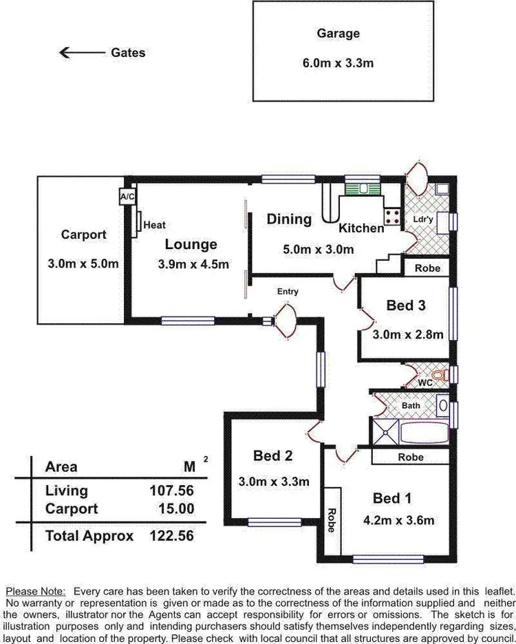 Floorplan of Homely house listing, 1 Dennis Court, Clarence Gardens SA 5039