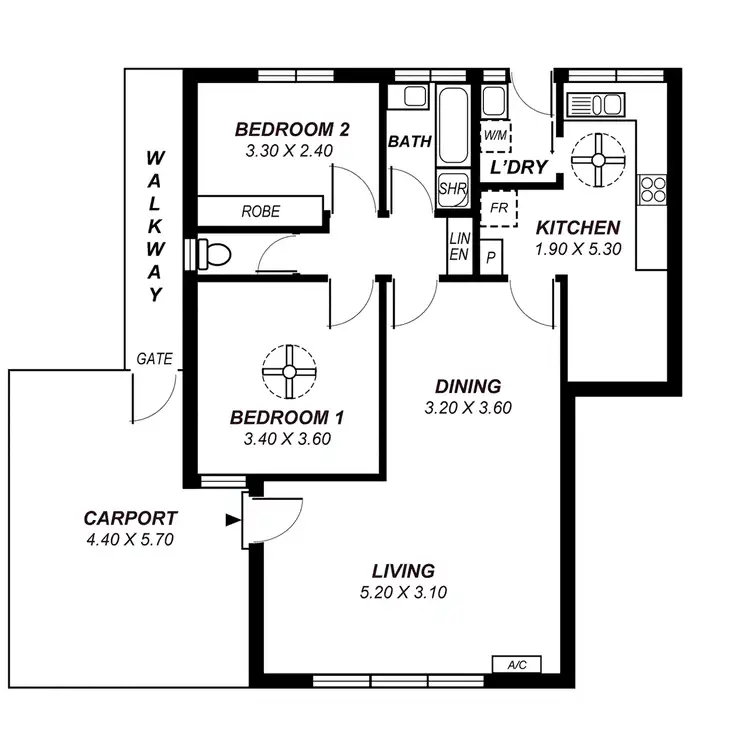 Floorplan of Homely unit listing, 2/20 Dunbar Terrace, Glenelg East SA 5045