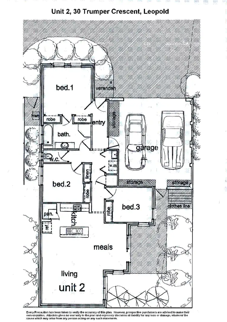 Floorplan of Homely unit listing, 2/30 Trumper Crescent, Leopold VIC 3224