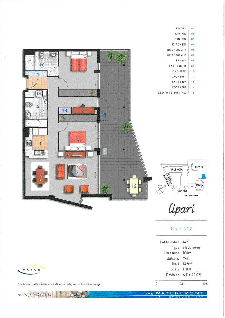 Floorplan of Homely apartment listing, Lipari 847/2 The Crescent, Wentworth Point NSW 2127