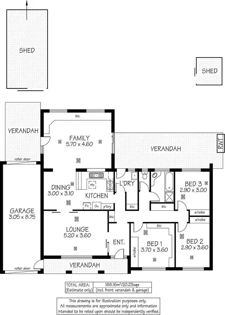 Floorplan of Homely house listing, 10 De Sassenay Crescent, Modbury Heights SA 5092