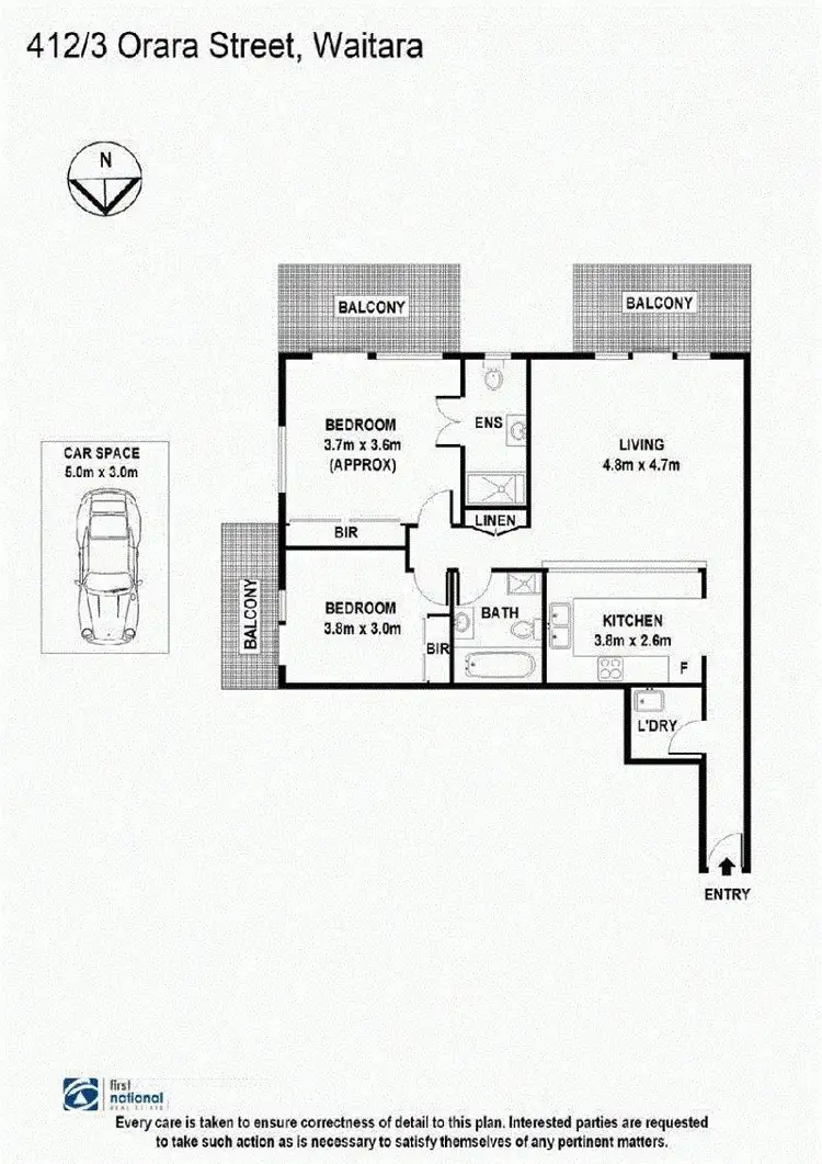 Floorplan of Homely unit listing, 412/3-11 Orara Street, Waitara NSW 2077