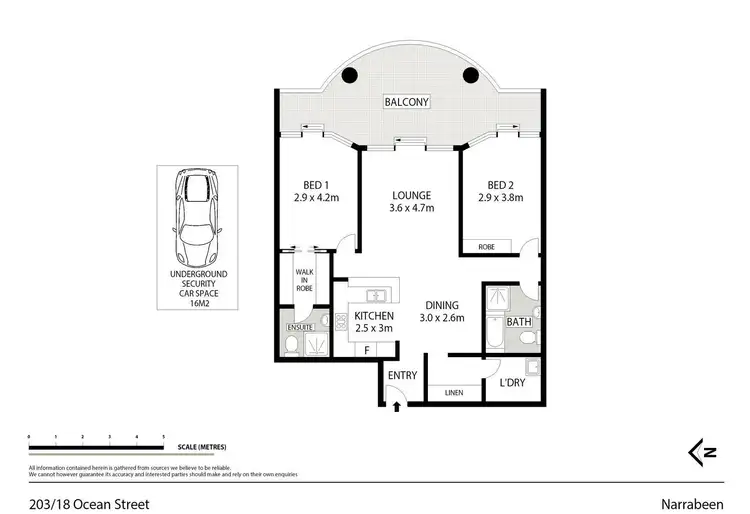Floorplan of Homely unit listing, 203/18 Ocean Street, Narrabeen NSW 2101