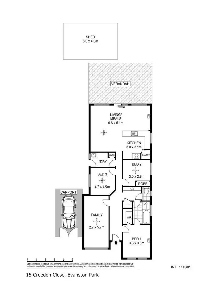 Floorplan of Homely house listing, 15 Creedon Close, Evanston Park SA 5116