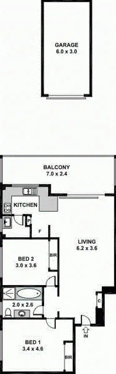Floorplan of Homely apartment listing, 9/65 Florence Street, Hornsby NSW 2077