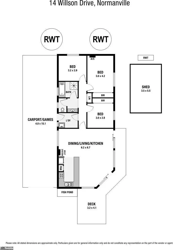 Floorplan of Homely house listing, 14 Willson Drive, Normanville SA 5204
