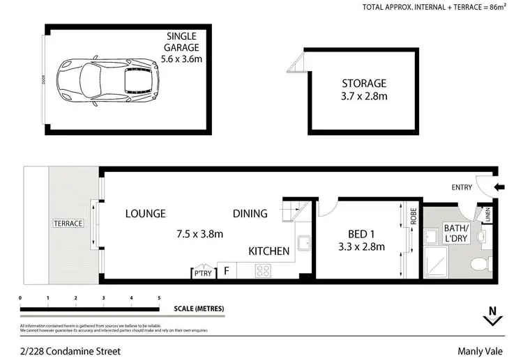 Floorplan of Homely apartment listing, 2/228 Condamine Street, Manly Vale NSW 2093