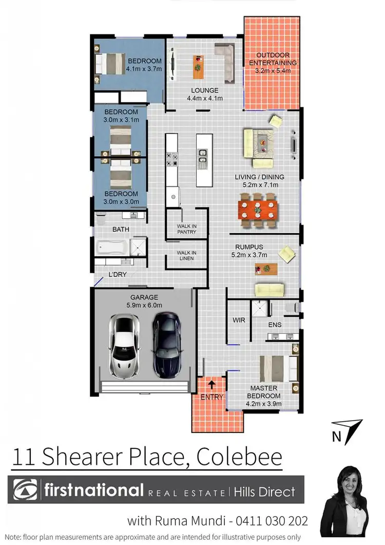 Floorplan of Homely house listing, 11 Shearer Place, Colebee NSW 2761