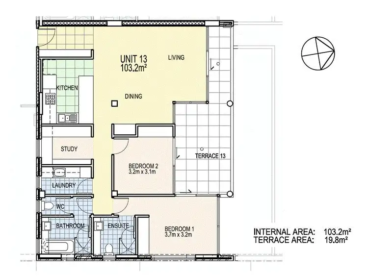 Floorplan of Homely unit listing, 13/22 Milford Street, Islington NSW 2296