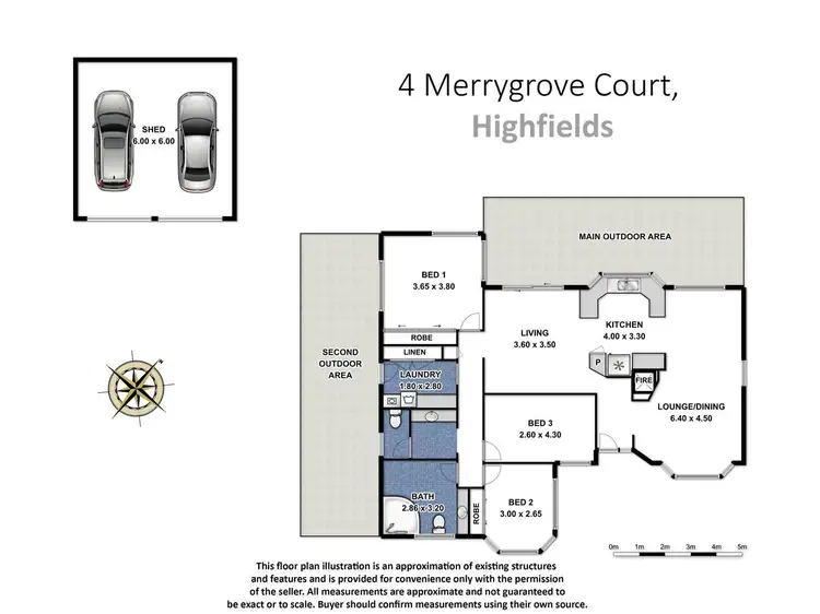 Floorplan of Homely house listing, 4 Merrygrove Court, Highfields QLD 4352