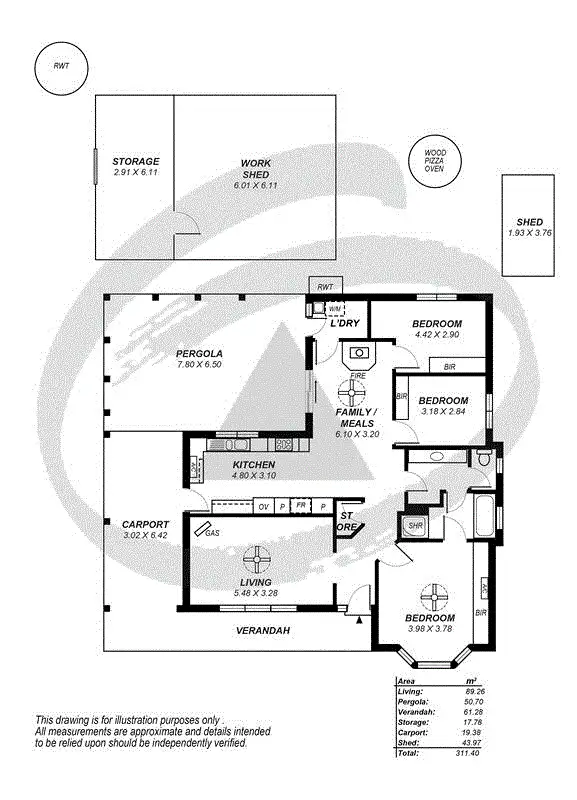 Floorplan of Homely house listing, 15 Blundy Way, Littlehampton SA 5250
