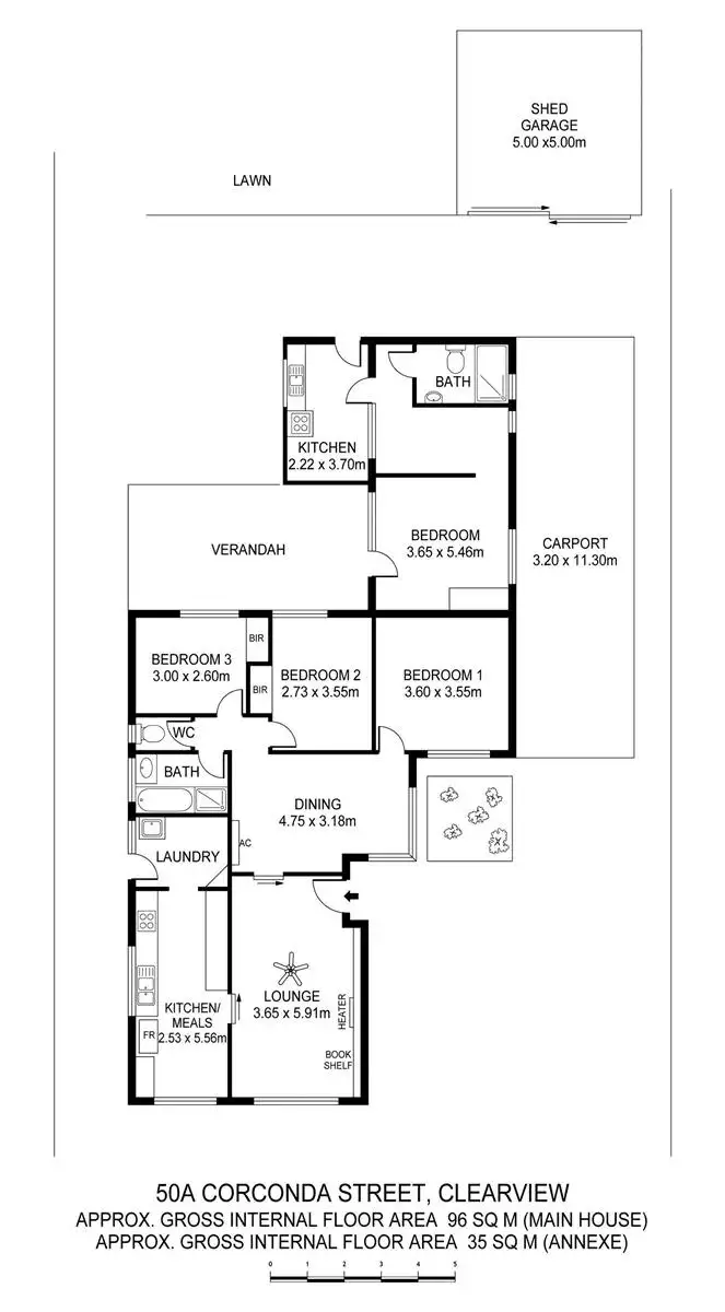 Floorplan of Homely house listing, 50A Corconda Street, Clearview SA 5085