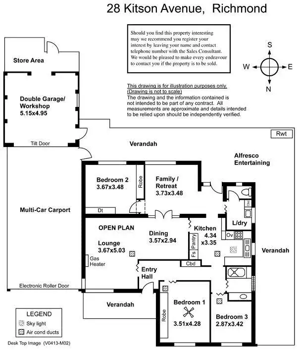Floorplan of Homely house listing, 28 Kitson Avenue, Richmond SA 5033