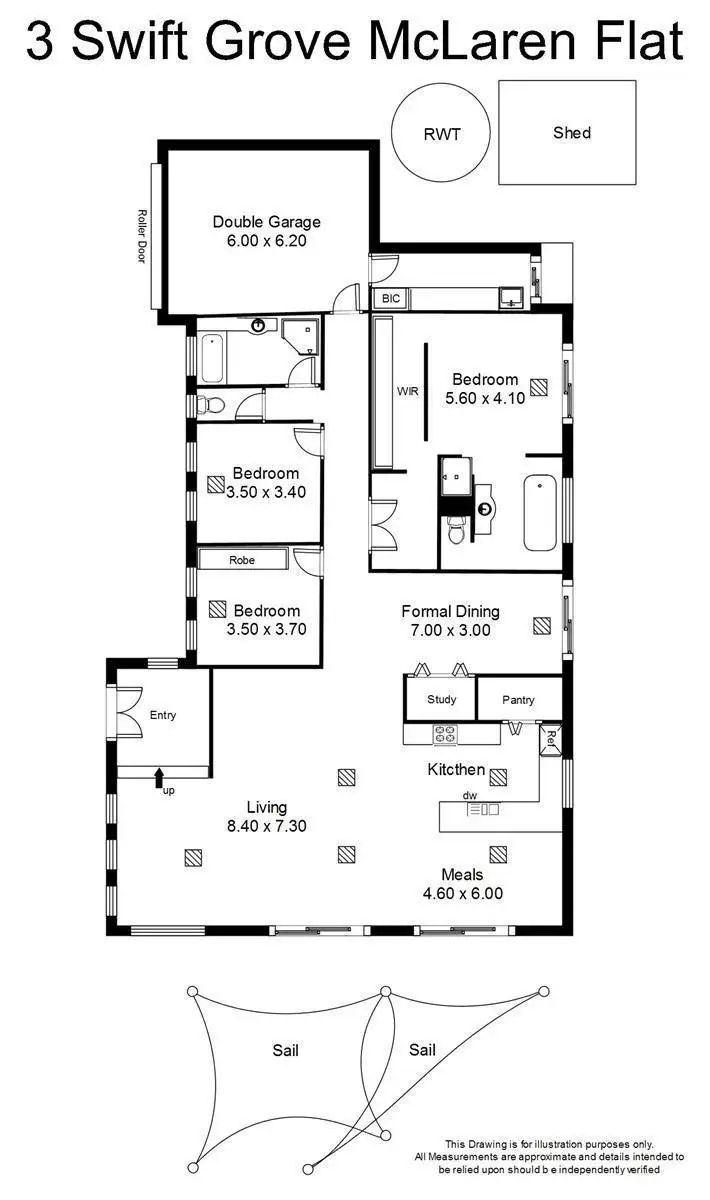 Floorplan of Homely house listing, 3 Swift Grove, Mclaren Flat SA 5171