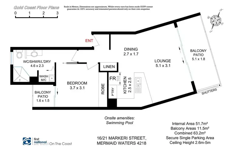Floorplan of Homely unit listing, 16/21-23 Markeri Street, Mermaid Beach QLD 4218