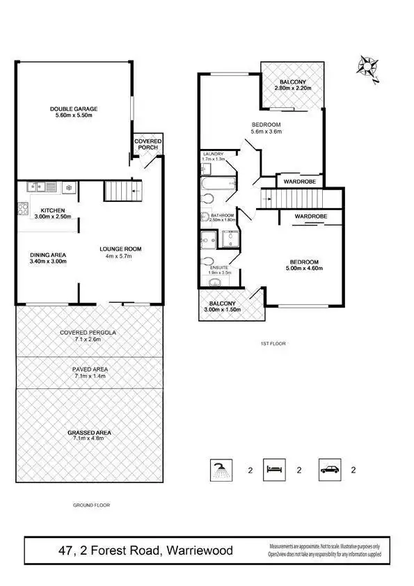 Floorplan of Homely townhouse listing, 47/2 Forest Road, Warriewood NSW 2102