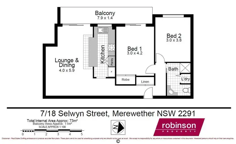 Floorplan of Homely unit listing, 7/18 Selwyn Street, Merewether NSW 2291
