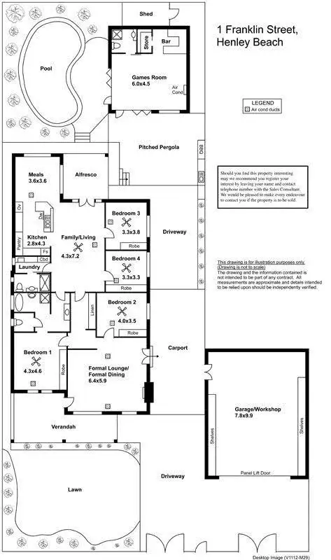 Floorplan of Homely house listing, 1 Franklin Street, Henley Beach SA 5022