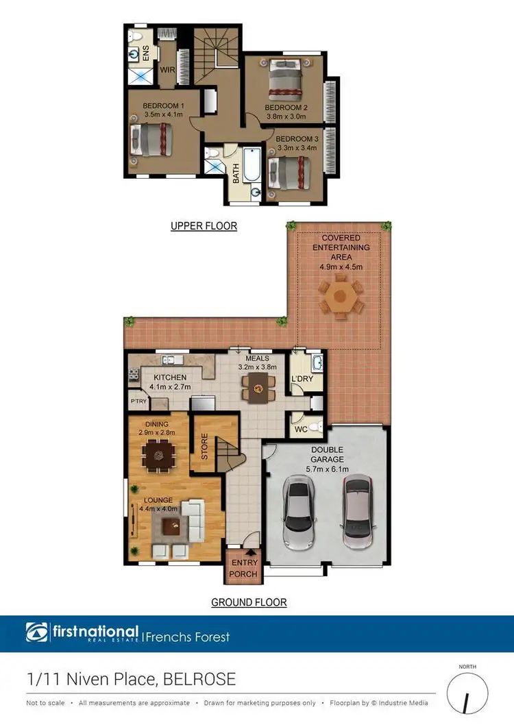 Floorplan of Homely townhouse listing, 1/11 Niven Place, Belrose NSW 2085