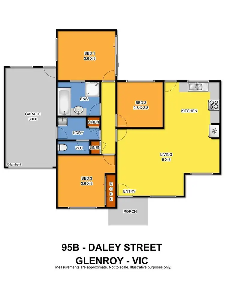 Floorplan of Homely house listing, 95B Daley Street, Glenroy VIC 3046