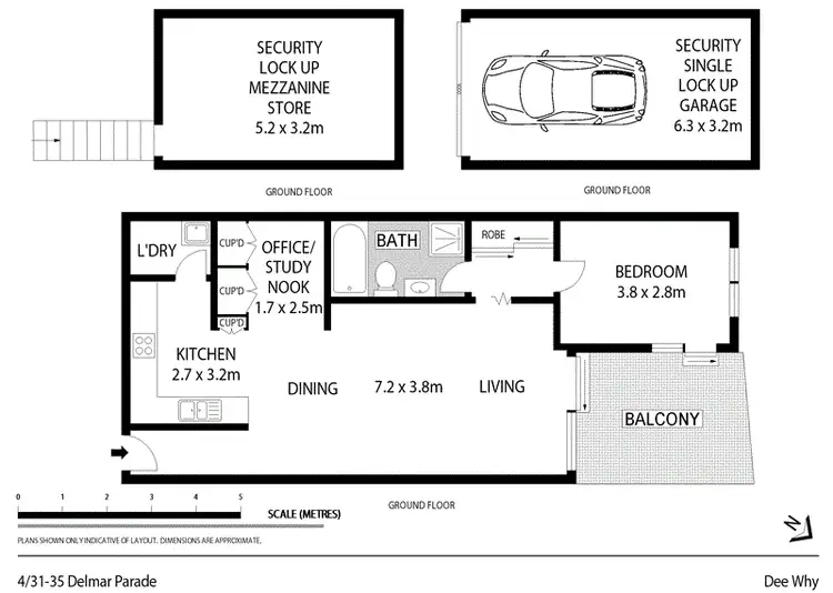 Floorplan of Homely unit listing, 4/31-35 Delmar Parade, Dee Why NSW 2099