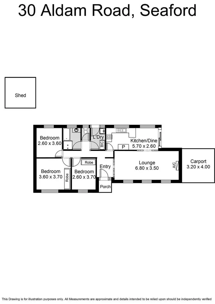 Floorplan of Homely house listing, 30 Aldam Road, Seaford SA 5169